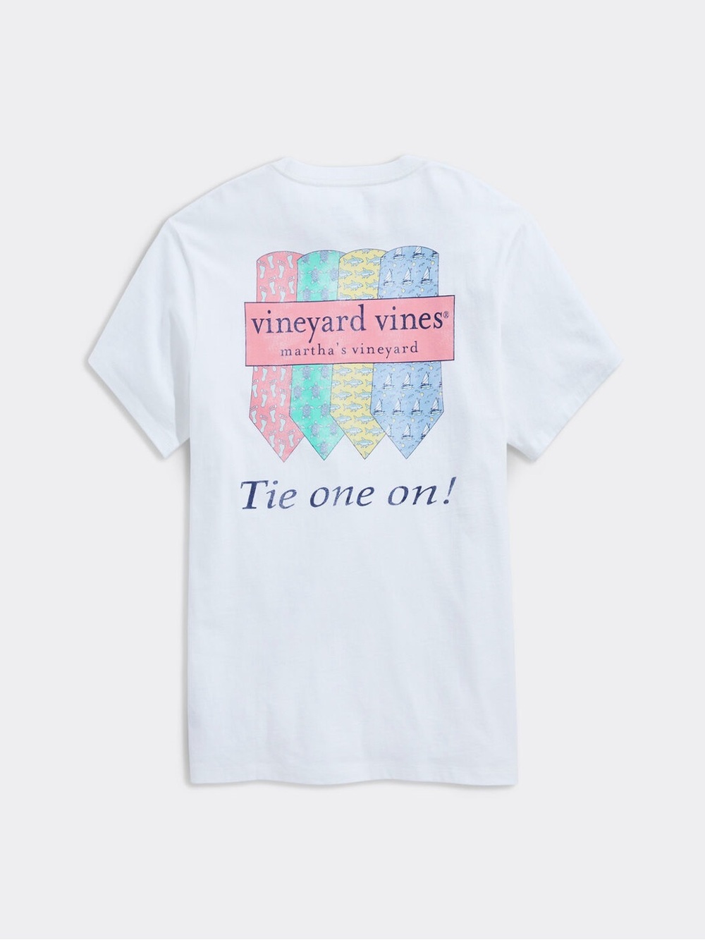 NWT Vineyard Vines Men’s White Tee Tie One on Tshirt size S